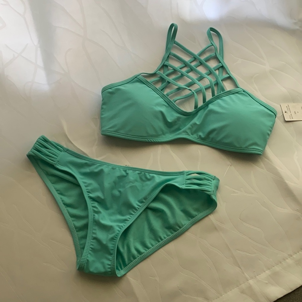 TiniBikini light aqua bathing suit